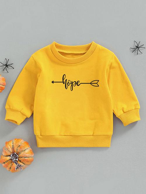 yellow front print detailed sweatshirt - 20896789 - Very Small Image - 1