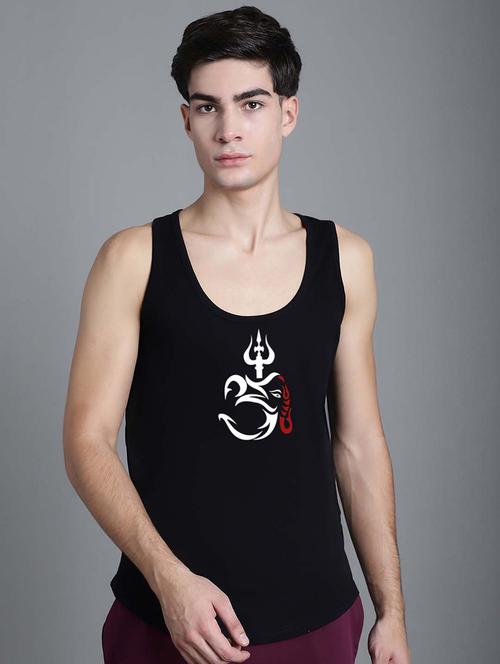 black cotton vest - 20906807 - Very Small Image - 1