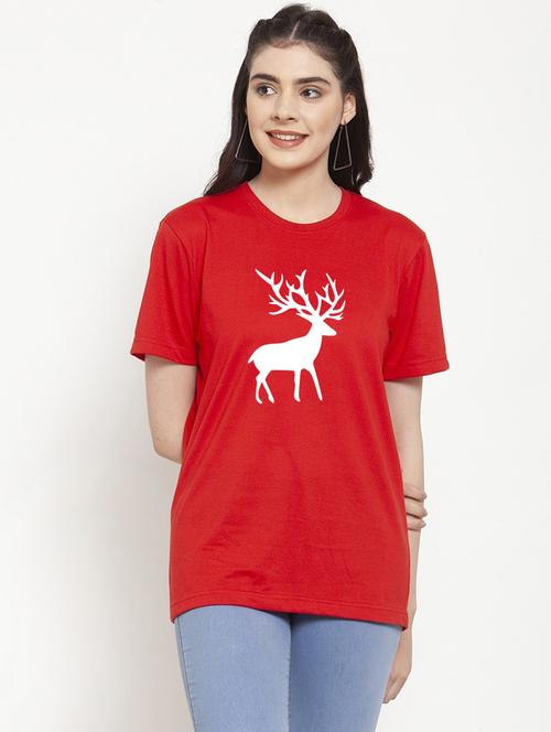 women graphic printed round neck t-shirt - 20909143 - Very Small Image - 1