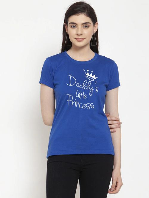 women typographic printed round neck t-shirt - 20909179 - Very Small Image - 1