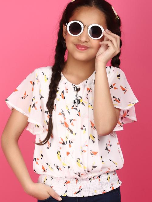 white rayon  top - 20911693 - Very Small Image - 1