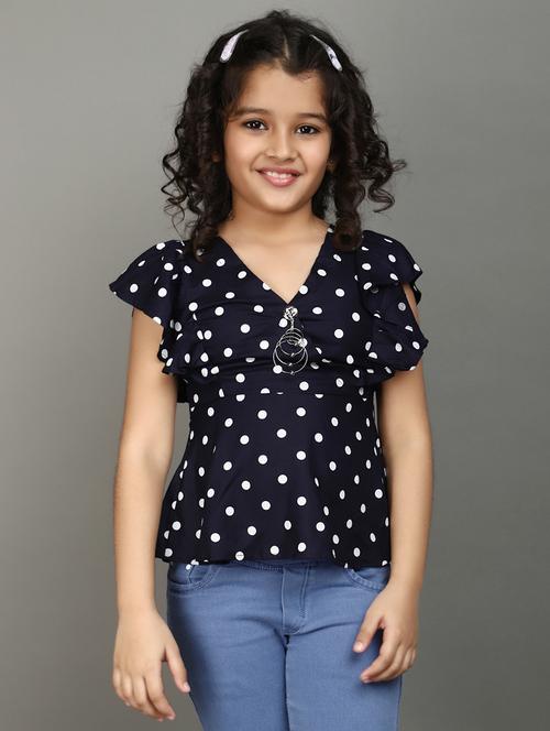 navy blue rayon top - 20911721 - Very Small Image - 1