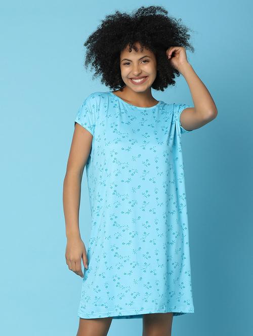 women round neck printed sleepshirt  - 20911814 - Very Small Image - 1