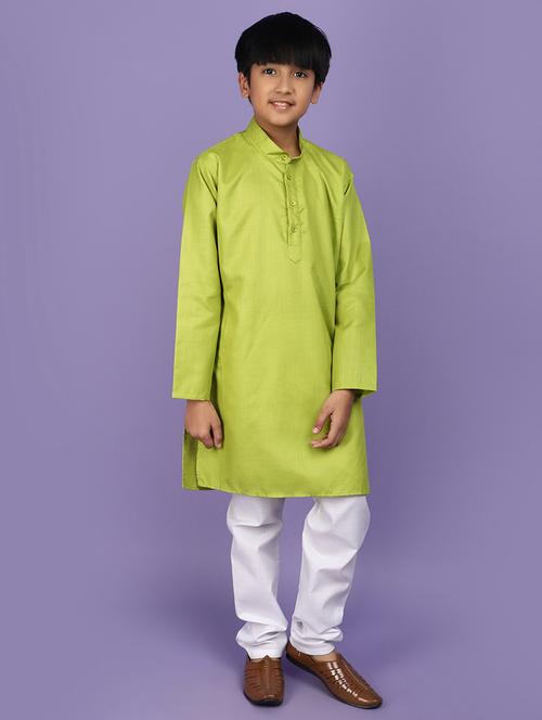 boys solid color regular kurta set - 20911883 - Very Small Image - 1