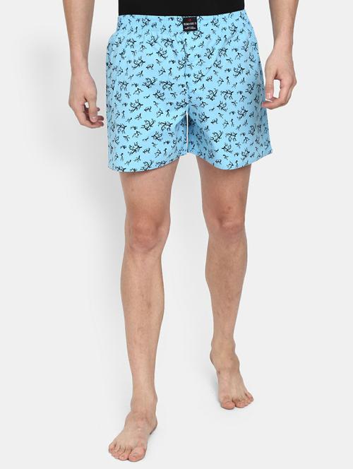 sky blue cotton woven boxer - 20914944 - Very Small Image - 1