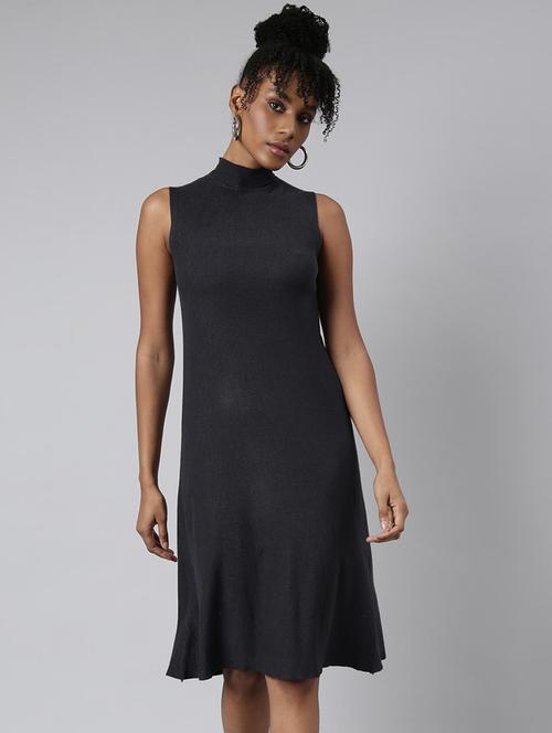 women grey solid a-line dress - 20915751 - Very Small Image - 1