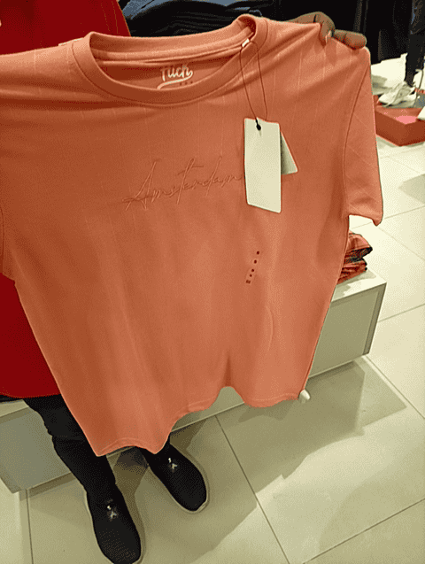 rust fancy fabric tshirt - 20917306 - Very Small Image - 1