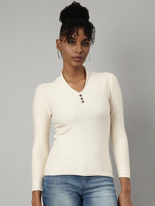 women's solid color regular top - 20928808 - Very Small Image - 1