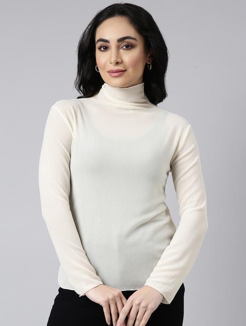 solid cream regular top - 20928984 - Very Small Image - 1