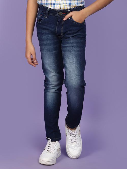 navy blue washed slim fit jeans - 20929358 - Very Small Image - 1