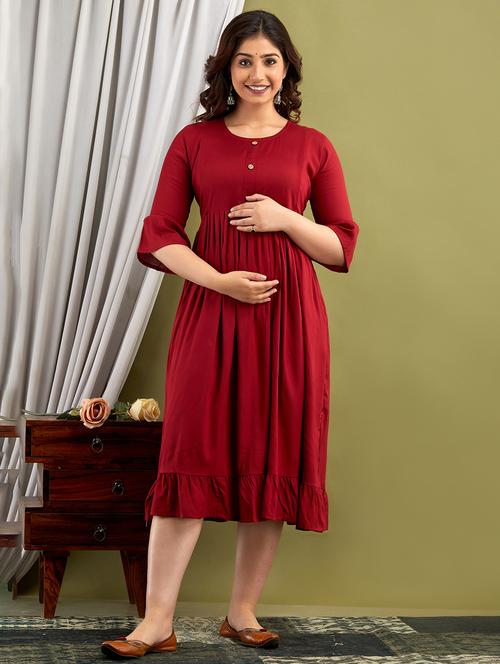 women's solid color maternity wear - 20929668 - Very Small Image - 1
