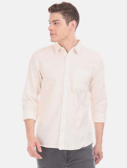 white cotton casual shirt - 20930083 - Very Small Image - 1