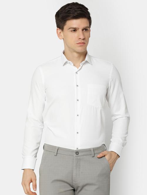 white cotton formal shirt - 20930213 - Very Small Image - 1