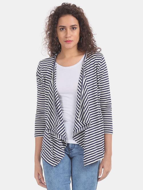 women white stripes regular shrug - 20930305 - Very Small Image - 1
