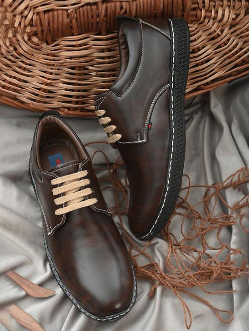 brown lace-up casual shoes - 20932801 - Very Small Image - 1