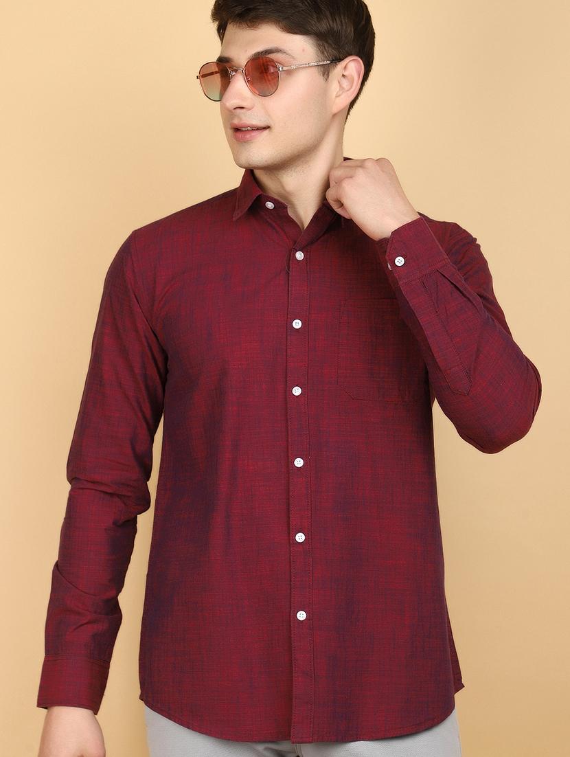 men solid cotton long sleeve casual shirt - 20934301 - Zoom Image - 3