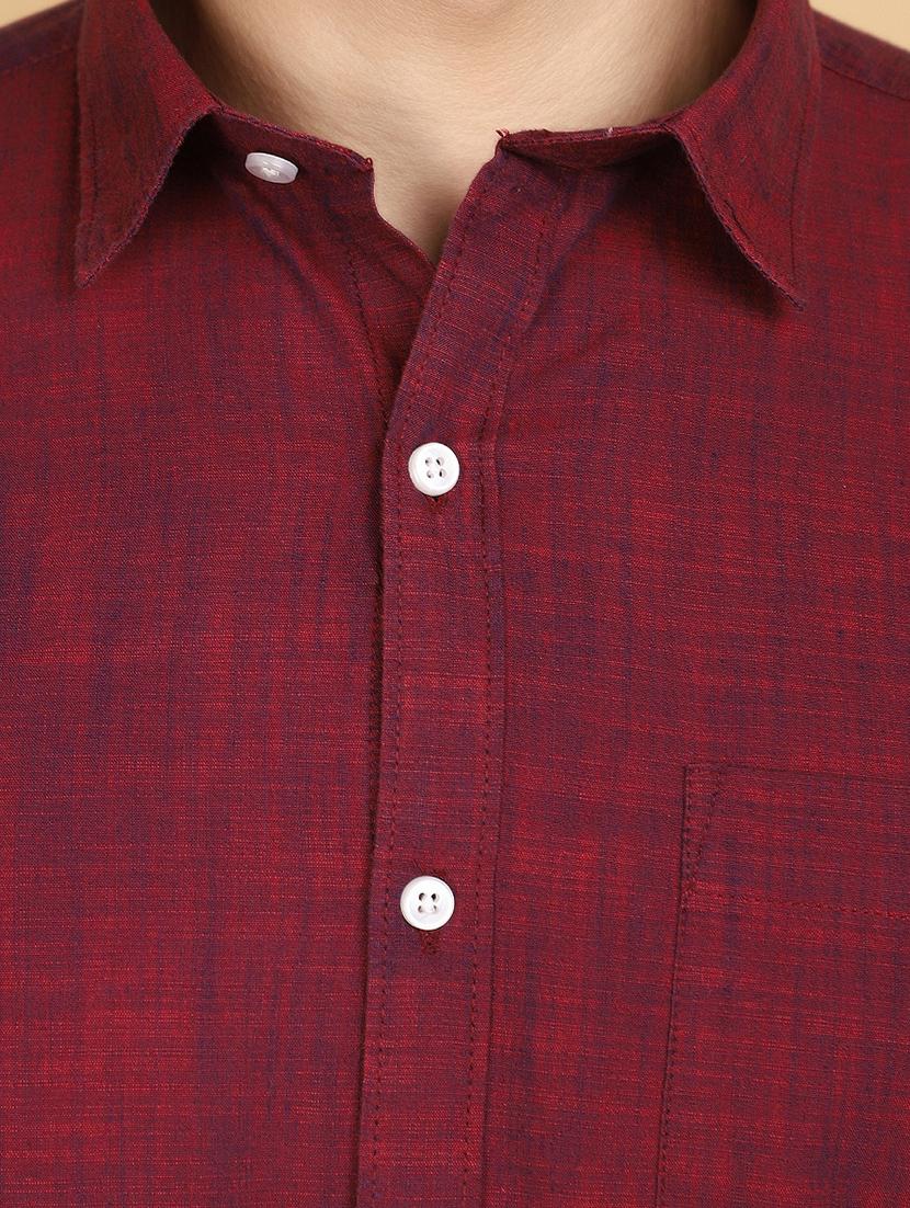 men solid cotton long sleeve casual shirt - 20934301 - Standard Image - 5