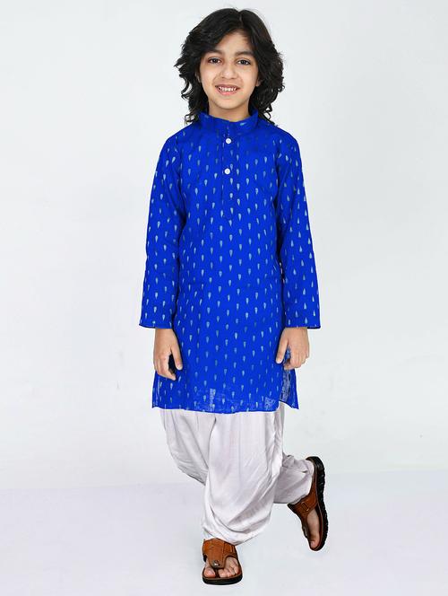 boys printed cotton kurta salwar set  - 20943283 - Very Small Image - 1