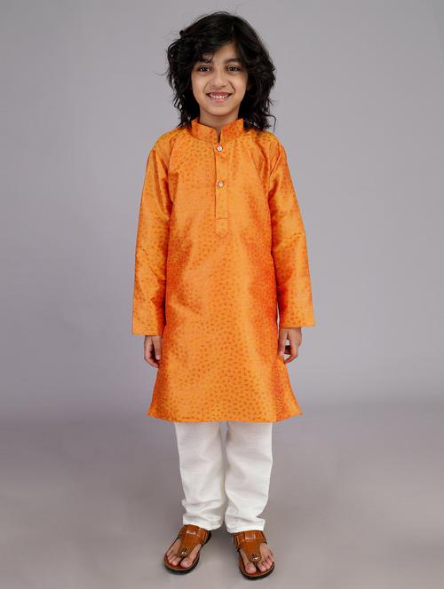 boys self design long sleeve kurta bottom set - 20943327 - Very Small Image - 1