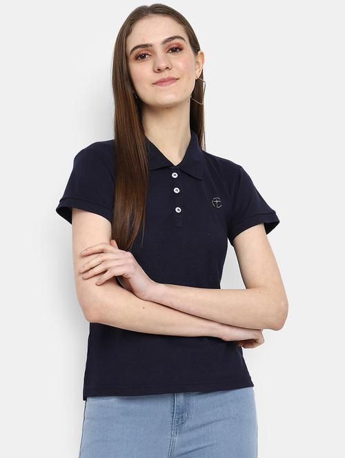 Women Solid Polo T-shirt - 20944627 - Very Small Image - 1