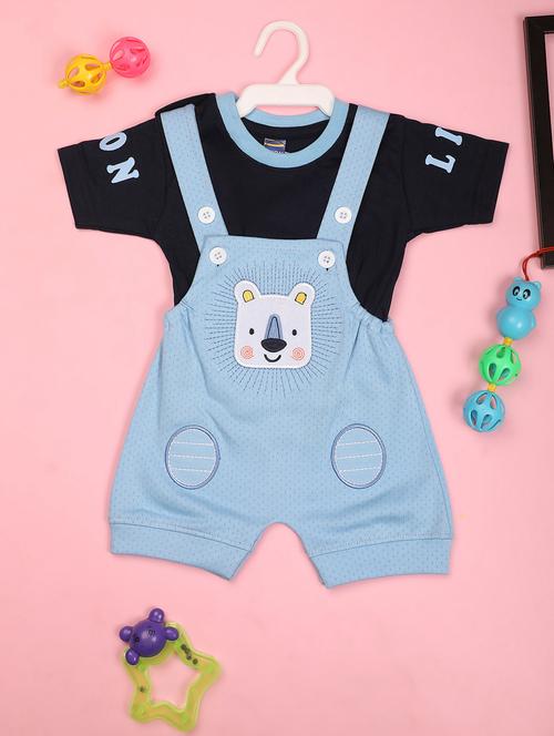 Boys Round Neck Graphic Dungaree - 20944942 - Very Small Image - 1