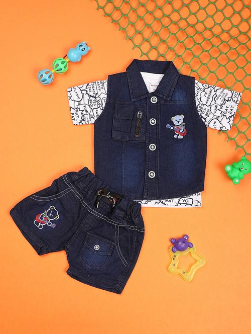 boys short sleeve printed shorts set - 20944969 - Very Small Image - 1