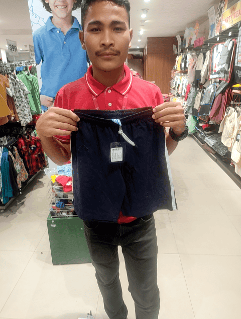 navy blue cotton single jersey shorts & three fourth - 20944977 - Very Small Image - 1