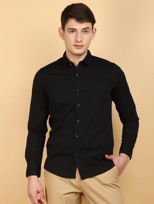 men solid cotton long sleeve casual shirt - 20945031 - Very Small Image - 1