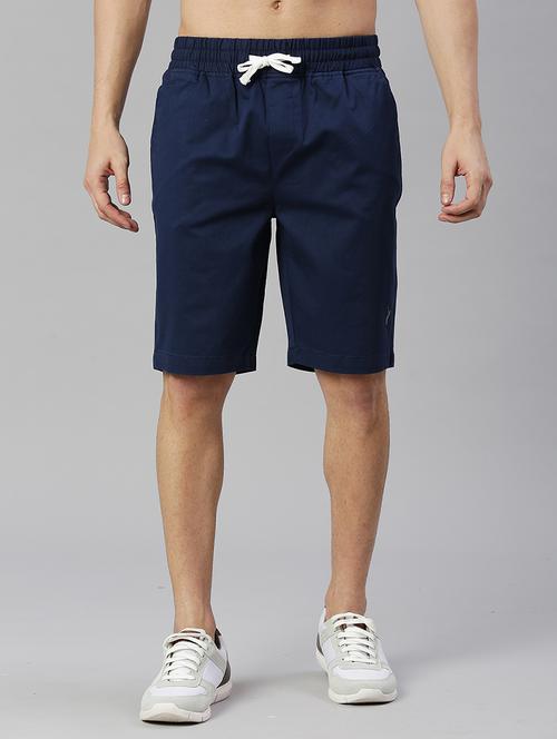 blue cotton blend shorts - 20945391 - Very Small Image - 1