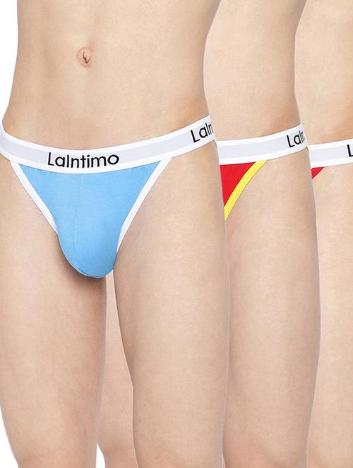 pack of 3 solid thongs - 20945846 - Very Small Image - 1