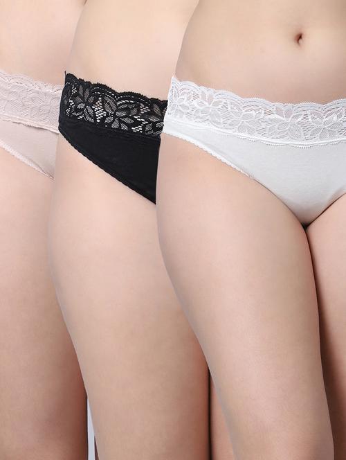pack of 3 solid hipster panties - 20948265 - Very Small Image - 1