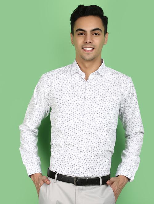 men long sleeved printed formal shirt - 20948602 - Very Small Image - 1