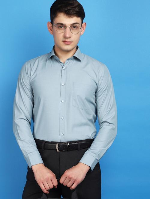 men long sleeved solid formal shirt - 20948603 - Very Small Image - 1