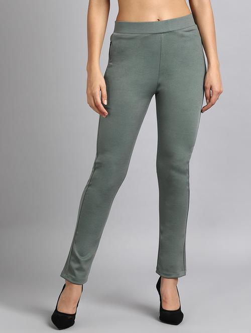 solid green rayon jeggings - 20949068 - Very Small Image - 1