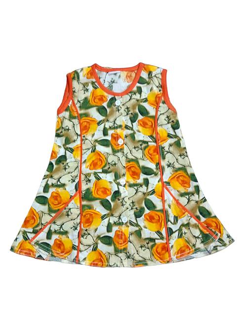white floral printed frock - 20949742 - Very Small Image - 1