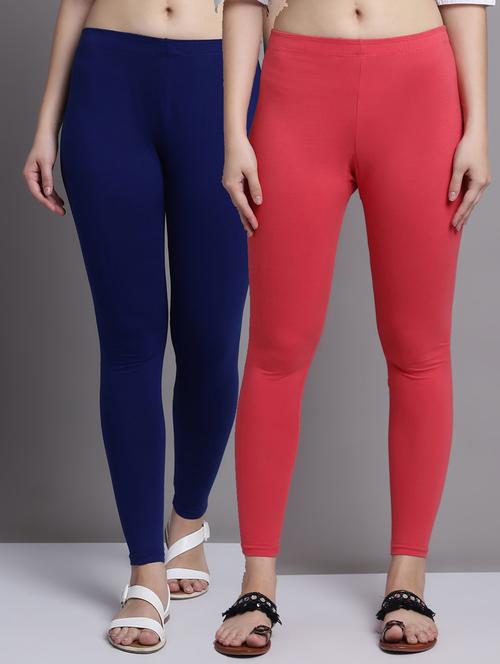 pack of 2 solid multi coloured leggings - 20951031 - Very Small Image - 1