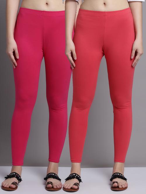 pack of 2 women solid ankle length legging - 20951040 - Very Small Image - 1