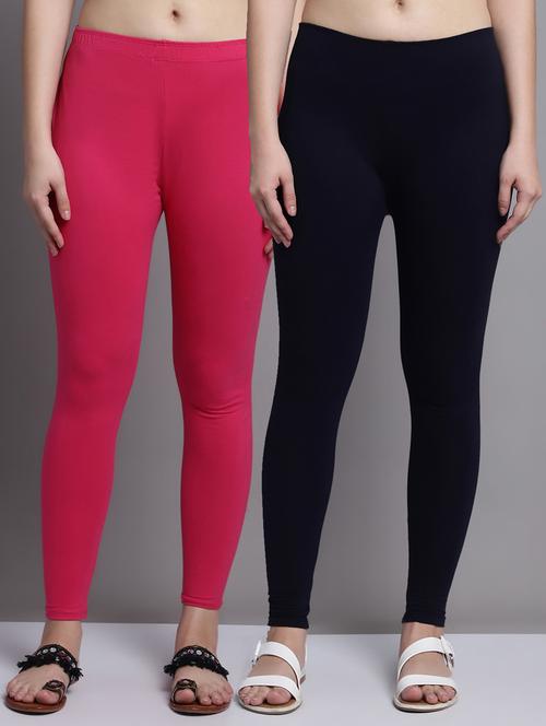 pack of 2 women solid ankle length legging - 20951041 - Very Small Image - 1