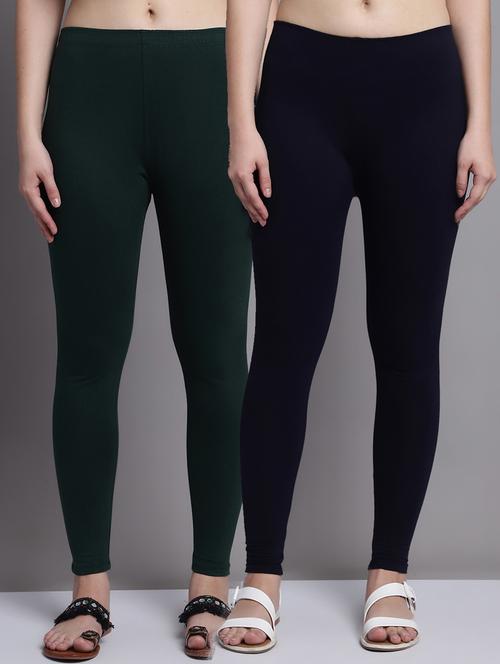 pack of 2 women solid ankle length legging - 20951062 - Very Small Image - 1