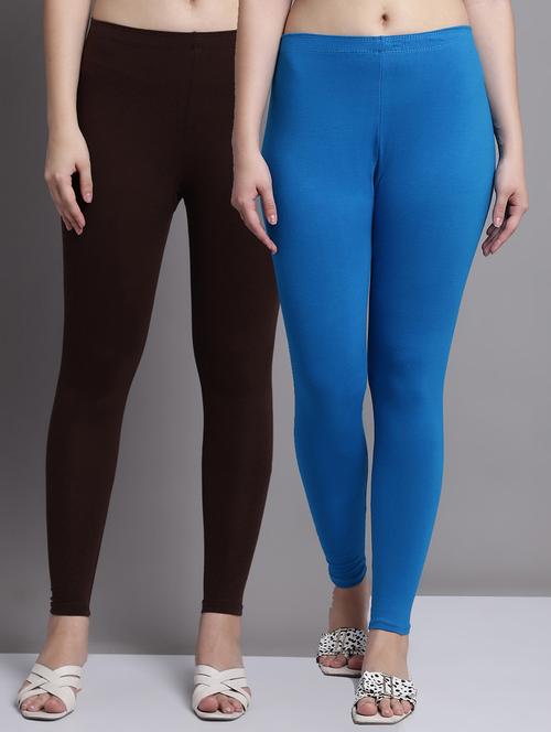 pack of 2 women solid ankle length legging - 20951080 - Very Small Image - 1