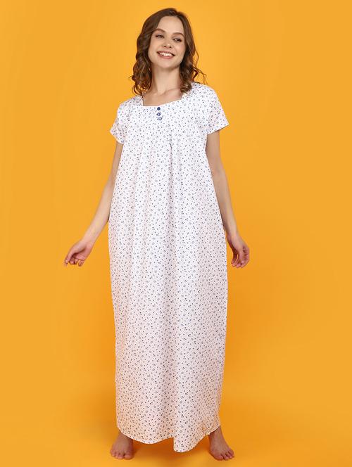 women floral print shorts seeves nighty - 20951110 - Very Small Image - 1