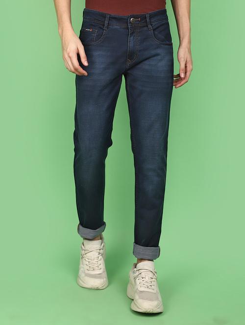 men solid blue slim fit jeans - 20951275 - Very Small Image - 1