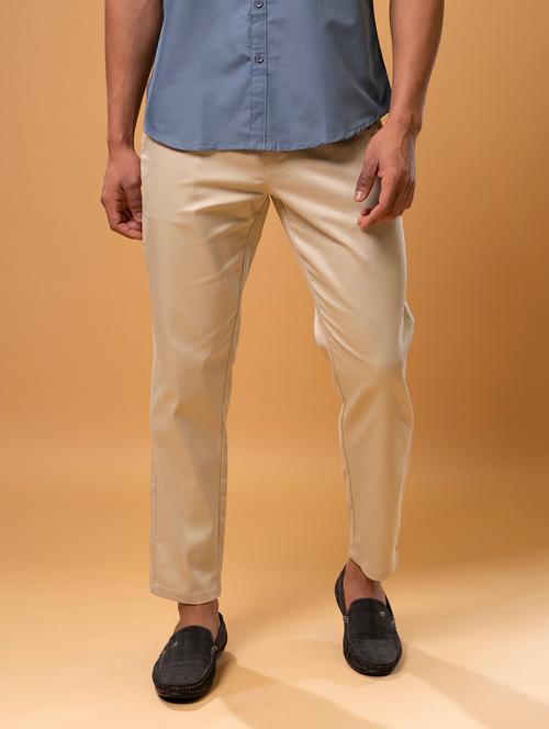 men solid ankle length chinos  - 20957469 - Very Small Image - 1