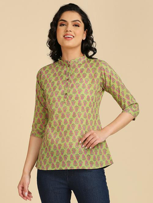 women green printed regular top - 20958672 - Very Small Image - 1
