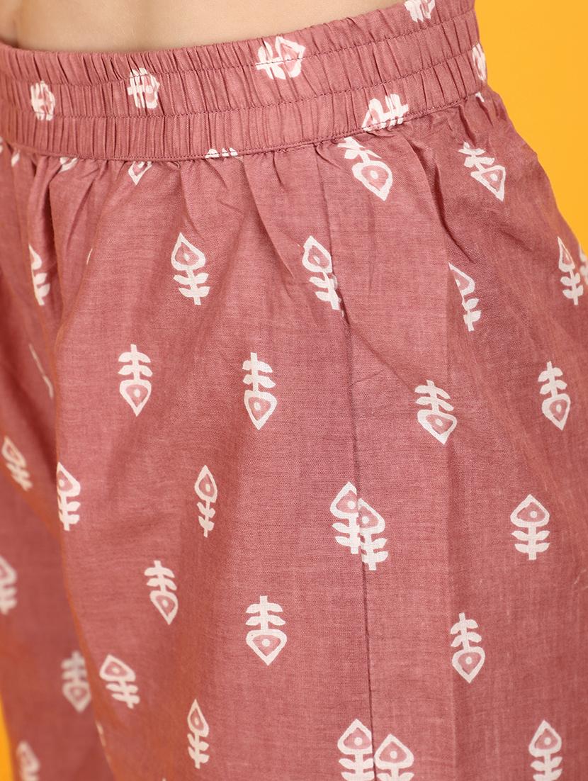 women peach printed kurta pant set with dupatta - 20958781 - Standard Image - 5