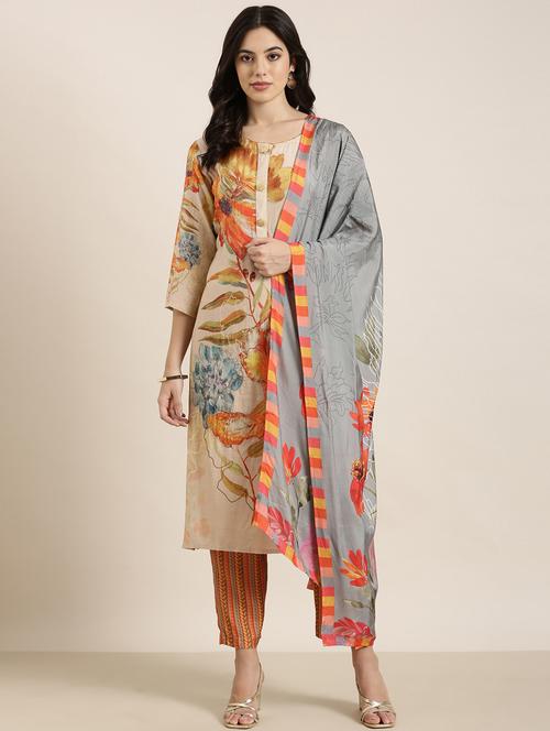 women floral printed kurta pant set with dupatta - 20961238 - Very Small Image - 1