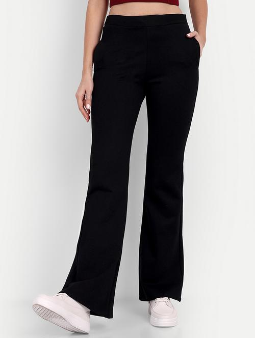women solid high rise bootcut trouser - 20961530 - Very Small Image - 1
