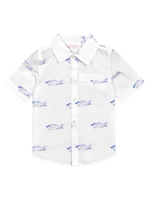 boys shirt collar printed shirt - 20962498 - Very Small Image - 1