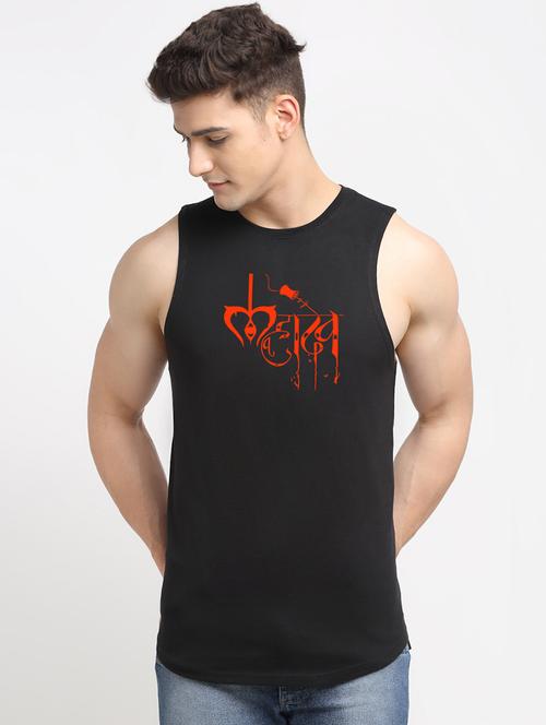 men typographic printed vest - 20965730 - Very Small Image - 1
