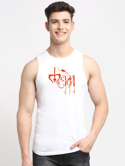 men typographic printed vest - 20965731 - Very Small Image - 1